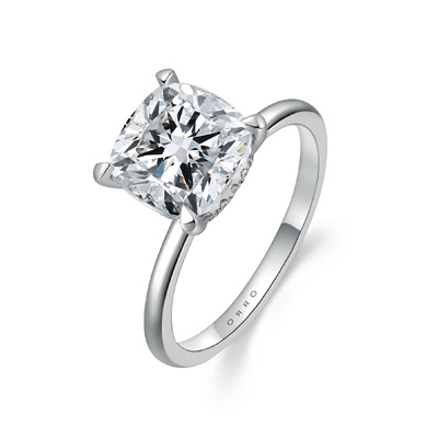 ORRO Destinée 4 Pronged Cushion Cut Ring (2.15ct)