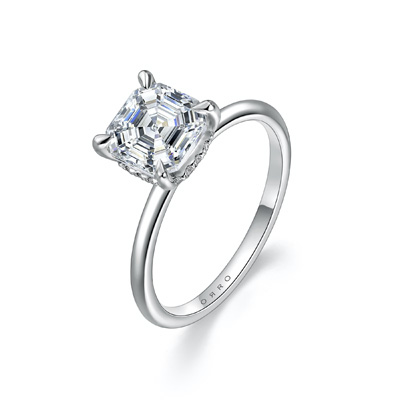 ORRO Destinée 4 Pronged Asscher Cut Ring (0.50ct)