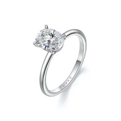 ORRO Destinée 4 Pronged Oval Cut Ring (1.75ct)