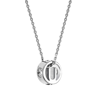 The ORRO Colette Initials Pendent (Brilliance) in 18K Rose Gold