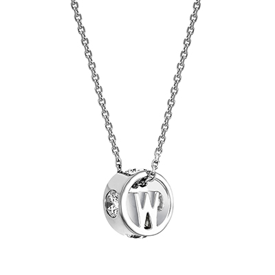 The ORRO Colette Initials Pendent (Brilliance) in 18K Yellow Gold