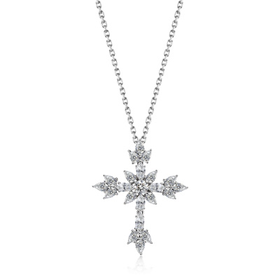 ORRO Angelique Cross Pendant in 18K Rose Gold