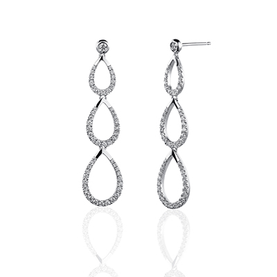 ORRO Oceane Drop Earrings in 18K White Gold